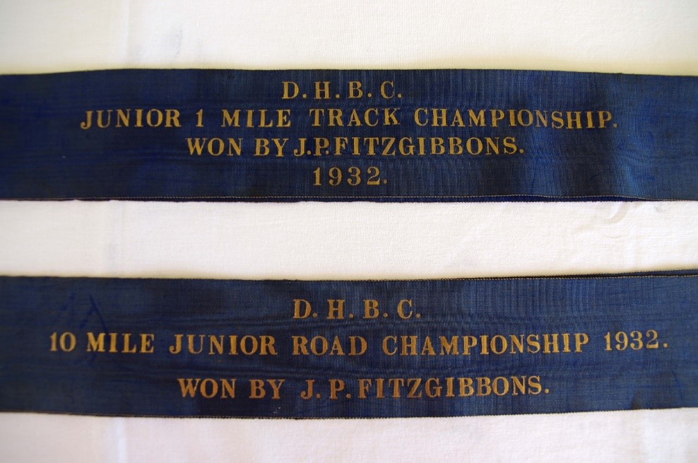 John Jack Fitzgibbon (b. 1914) Junior DHBC Road Sashes 1932.jpg